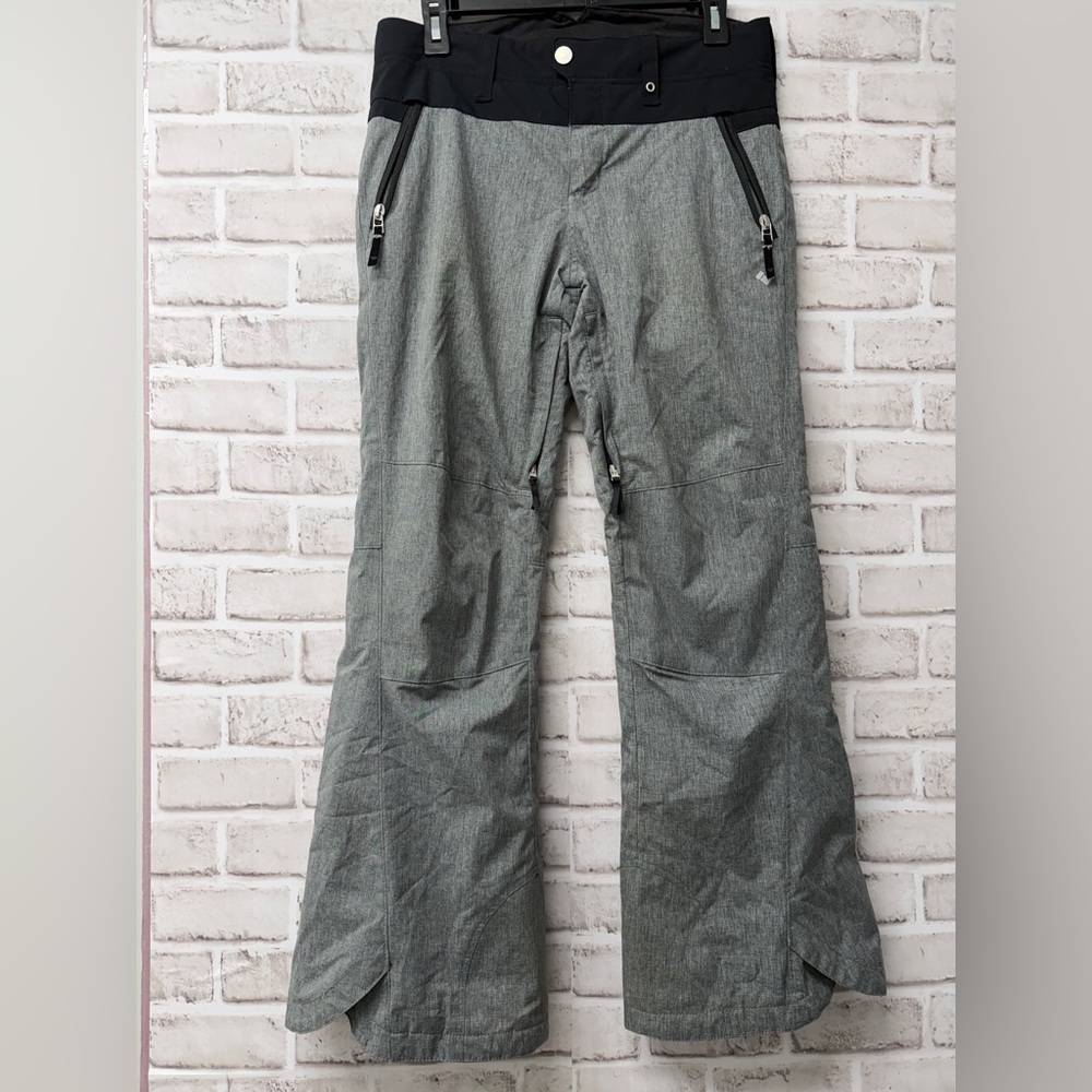 Obermeyer Teen gray ski pants (sz 14-16) zip front adjustable length.